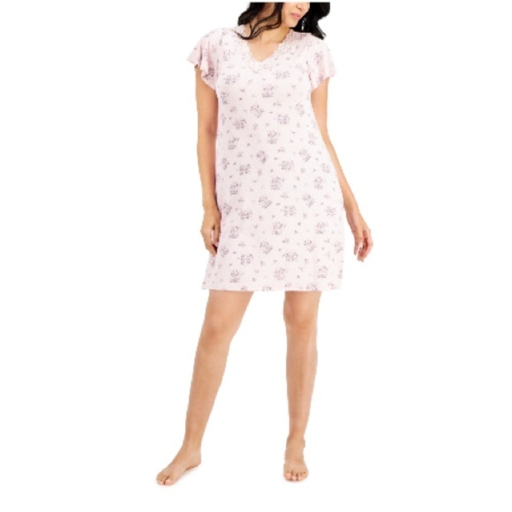 New Charter Club Lace-Trim Floral-Print
Chemise Nightgown Potpourri X small